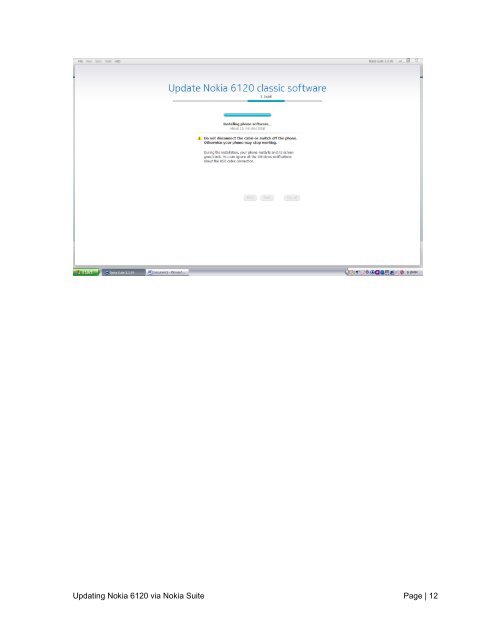 Updating the Nokia 6120 software with the Nokia Suite - Telstra