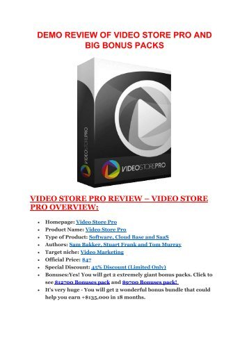 Video Store Pro  REVIEW - DEMO of Video Store Pro  