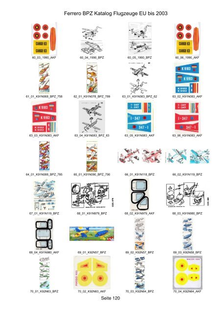 Ferrero BPZ Katalog