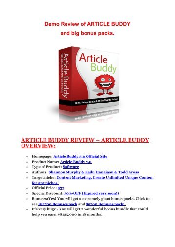 Article Buddy 3.0 REVIEW - DEMO of Article Buddy 3.0.pdf