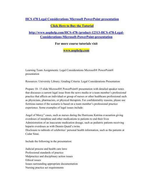 HCS 478 Legal Considerations Microsoft PowerPoint presentation.pdf