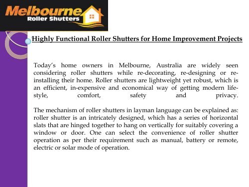 Highly Functional Roller Shutters for Home Improvement Projects.pdf
