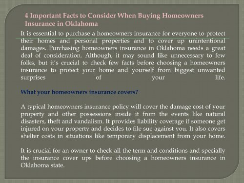4 Important Facts to Consider When Buying Homeowners Insurance in Oklahoma.pdf