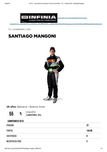 ACTC - AsociaciÃ³n Corredores Turismo Carretera - TC - Pilotos 2015 - Santiago Mangoni.pdf