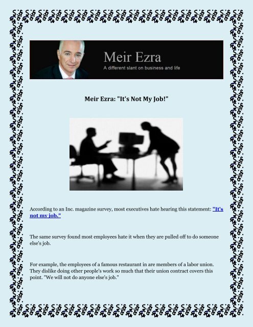 Meir Ezra Its Not My Job.pdf