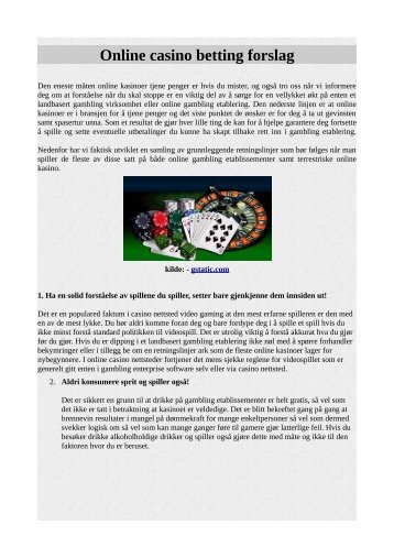 Online casino betting forslag.pdf