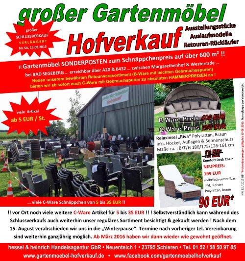 SSV Angebote der Woche ab 04.08.2015