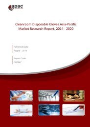 Cleanroom Disposable Gloves Asia-Pacific Market Research Report, 2014 - 2020