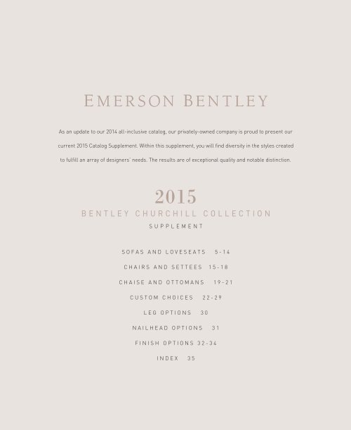 Bentley Churchill Collection 2015 Supplement