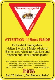 Schild | Bienenschutzgebiet