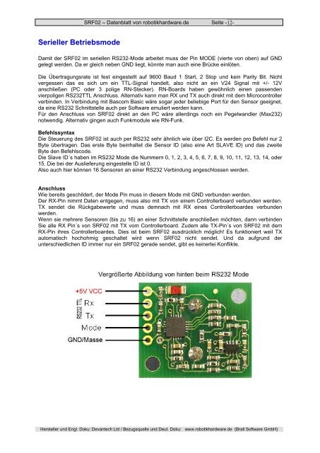 SRF02 - Robotikhardware.de