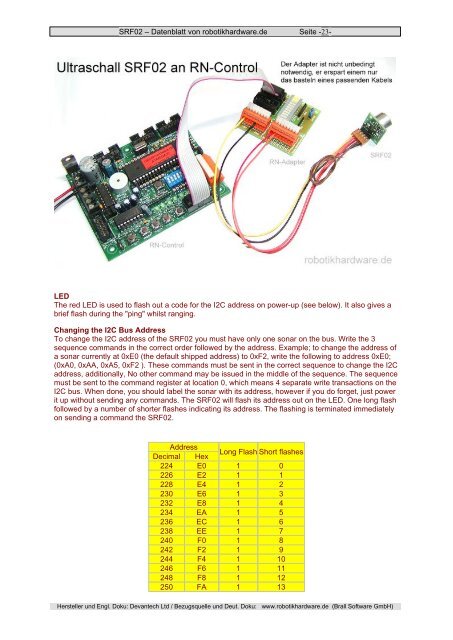 SRF02 - Robotikhardware.de