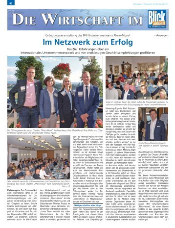 Im Netzwerk zum Erfolg