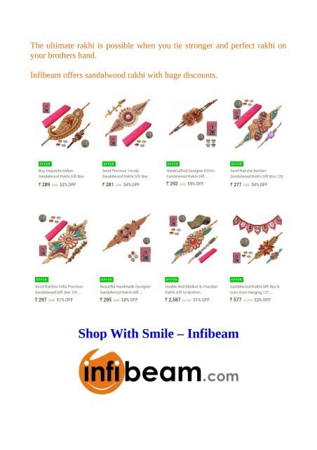 Online Sandalwood Rakhi From Infibeam.com