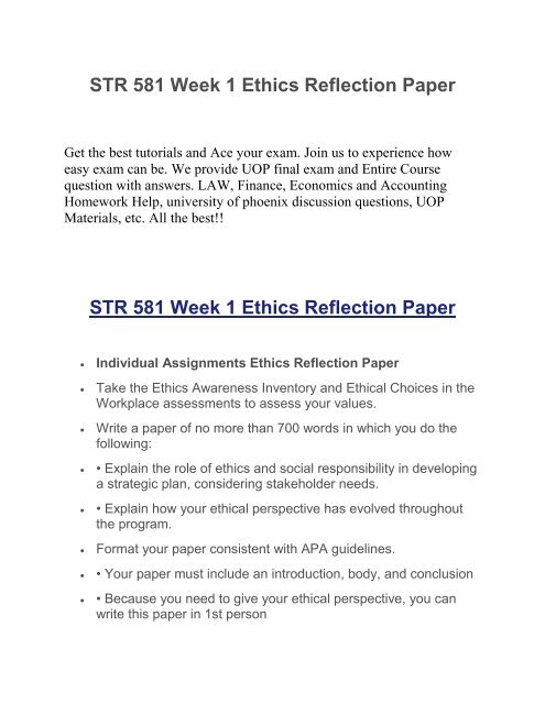 law reflection paper