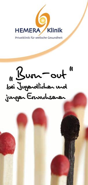 HEMERA Burnout Flyer - Burnout bei Jugendlichen und jungen Erwachsenen