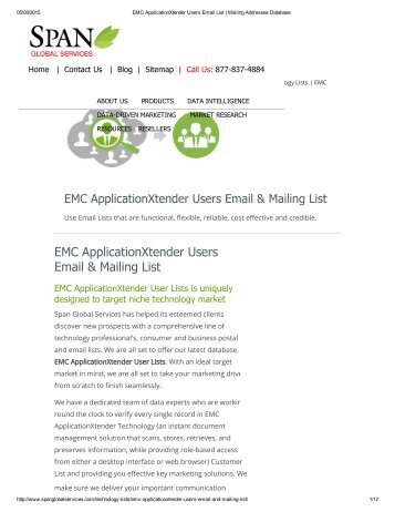 Fulfill your marketing needs with EMC ApplicationXtender User Email List