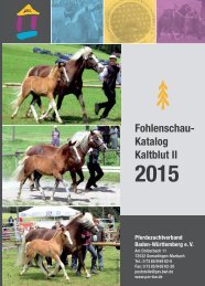 Fohlenschaukatalog Kaltblut II 2015