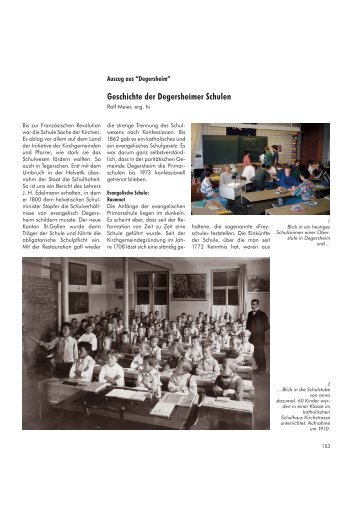 Geschichte der Degersheimer Schulen
