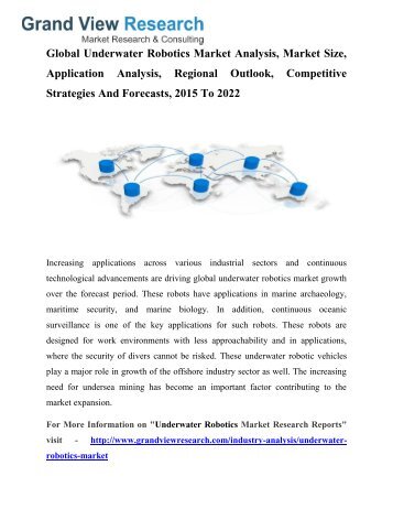 Underwater Robotics Market Size, Segmentation To 2022: Grand View Research, Inc.