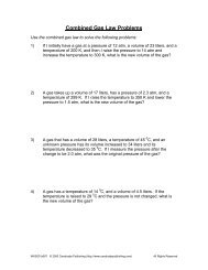 Combined Gas Law Problems