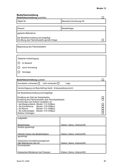 Geschäftsanweisung Bau des Landes Hessen