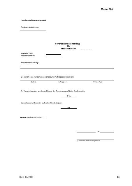 Geschäftsanweisung Bau des Landes Hessen