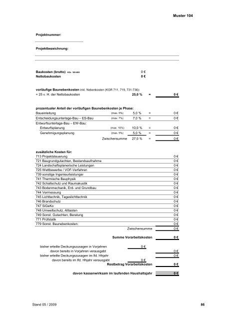 Geschäftsanweisung Bau des Landes Hessen