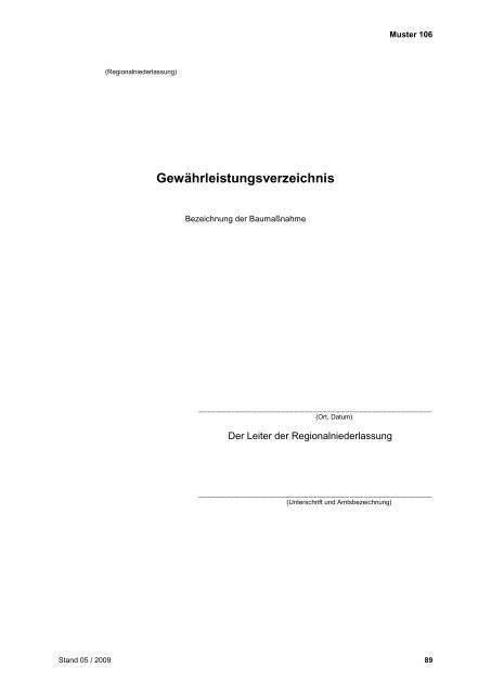 Geschäftsanweisung Bau des Landes Hessen