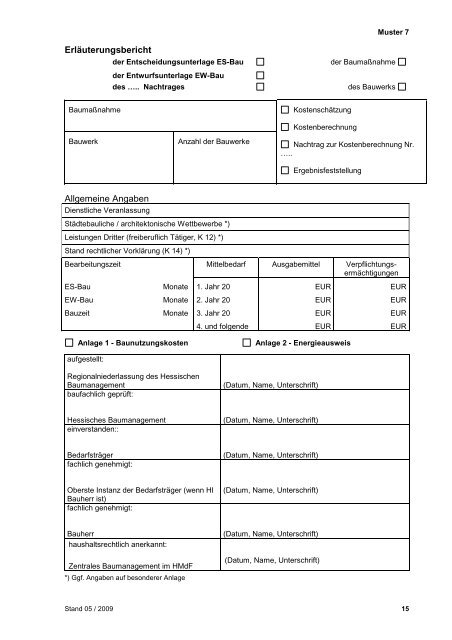 Geschäftsanweisung Bau des Landes Hessen