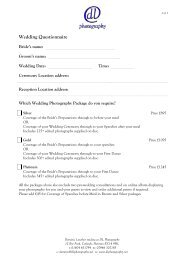 Wedding Questionnaire