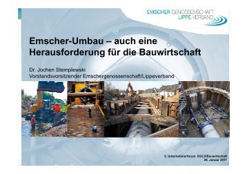 Emscher-Umbau – auch eine Herausforderung für die Bauwirtschaft ...