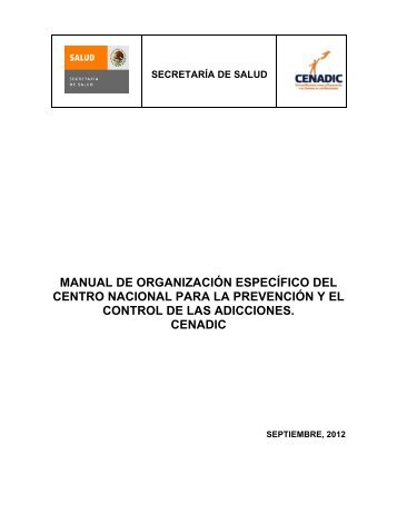 Manual de OrganizaciÃ³n EspecÃ­fico. - Centro Nacional para la ...