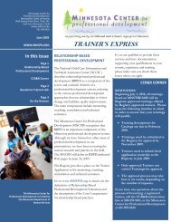 Trainers_Newsletter_.. - The Minnesota Center for Professional ...