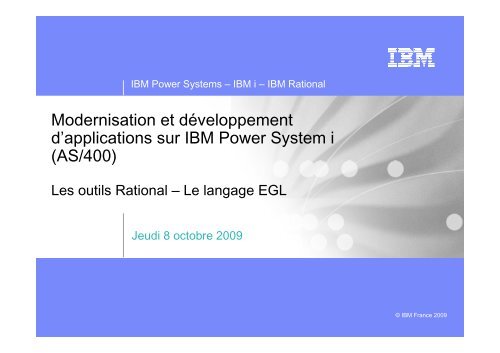 d’applications sur IBM Power System i (AS/400)