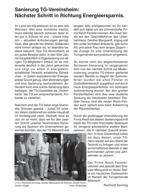 TG-Report 3 / 2008 als pdf-Datei - TG Biberach