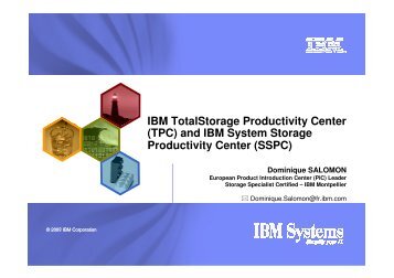 (TPC) and IBM System Storage Productivity Center - Common ...