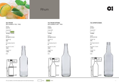 European Rhum Products Catalogue