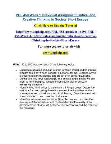 short essays