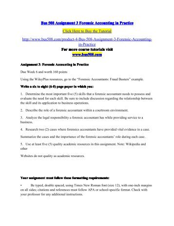 Forensic accounting essay