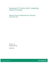 Assessing 21 Century Skills Integrating Research Findings