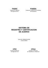 FADIC FADEA SISTEMA DE REGISTRO Y CERTIFICACION DE ACERVO