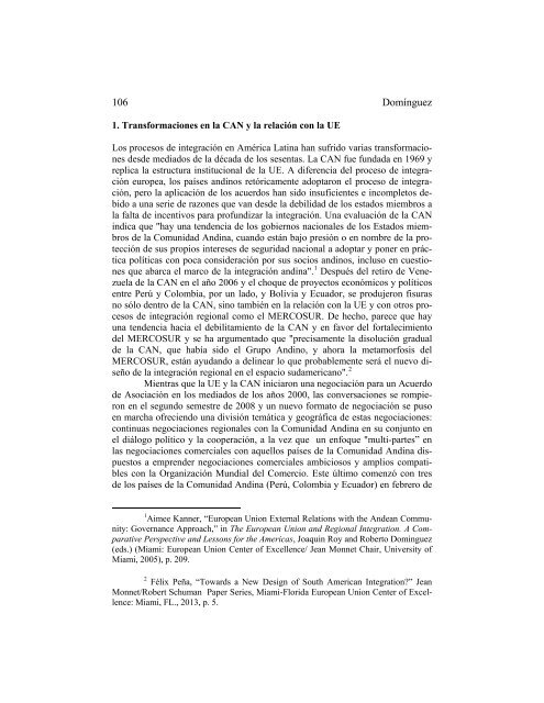 Integración Regional y Relaciones Unión Europea-América Latina