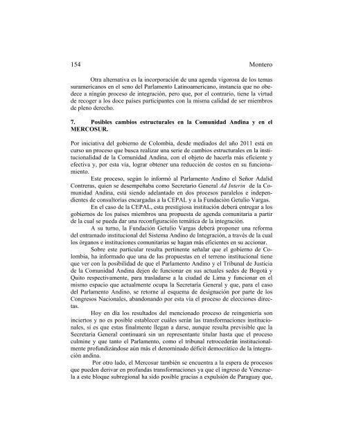 Integración Regional y Relaciones Unión Europea-América Latina