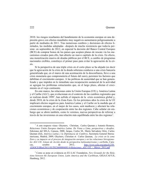 Integración Regional y Relaciones Unión Europea-América Latina