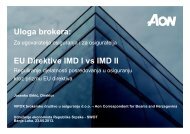 Uloga brokera EU Direktive IMD I vs IMD II