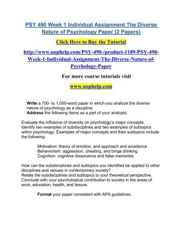 Psy 490 week 1 individual essay example 04 Psy 490 week 1 individual essay example 04 picture