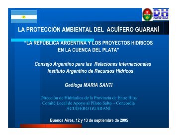 LA PROTECCIÓN AMBIENTAL DEL ACUÍFERO GUARANÍ