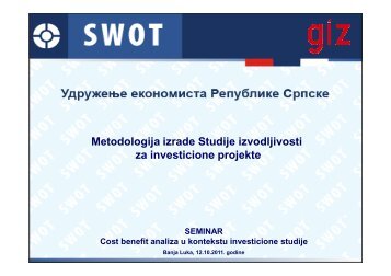 Studija izvodljivosti - Swot