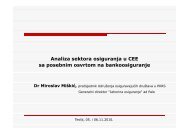 Analiza sektora osiguranja u CEE sa posebnim osvrtom na bankoosiguranje
